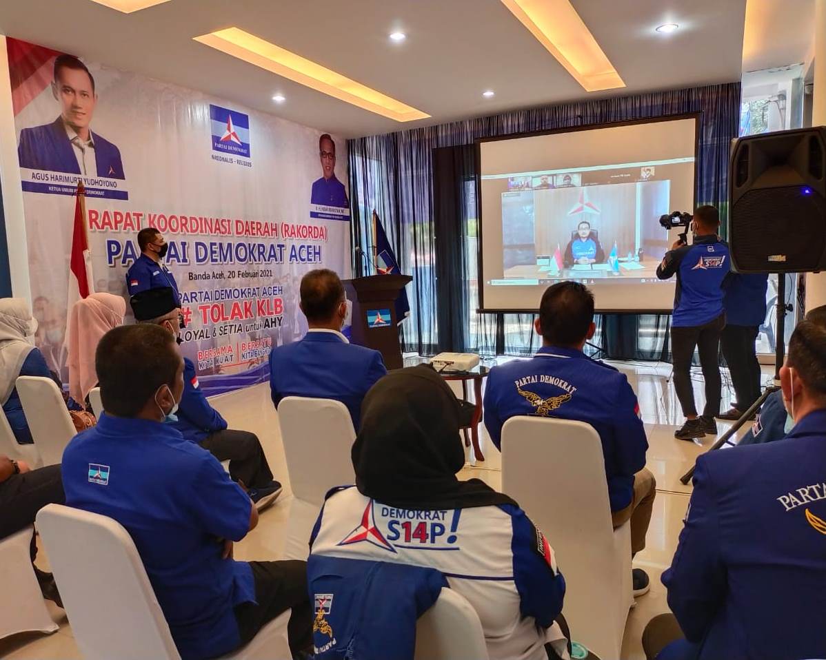 Demokrat Aceh Gelar Rakorda, AHY Minta Kader Tetap Waspadai Aksi Kudeta Partai