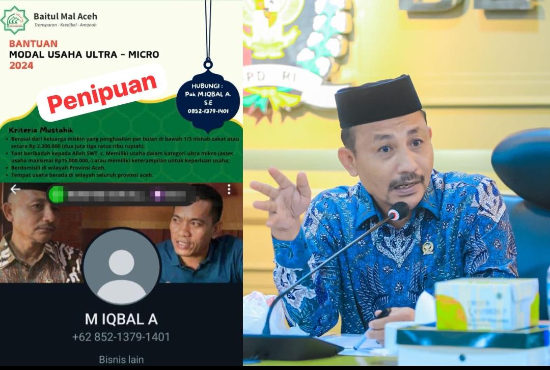 Penipuan Catut Nama Haji Uma dan Bantuan Modal Usaha Baitul Mal Aceh, Ini Yang Perlu Dilakukan