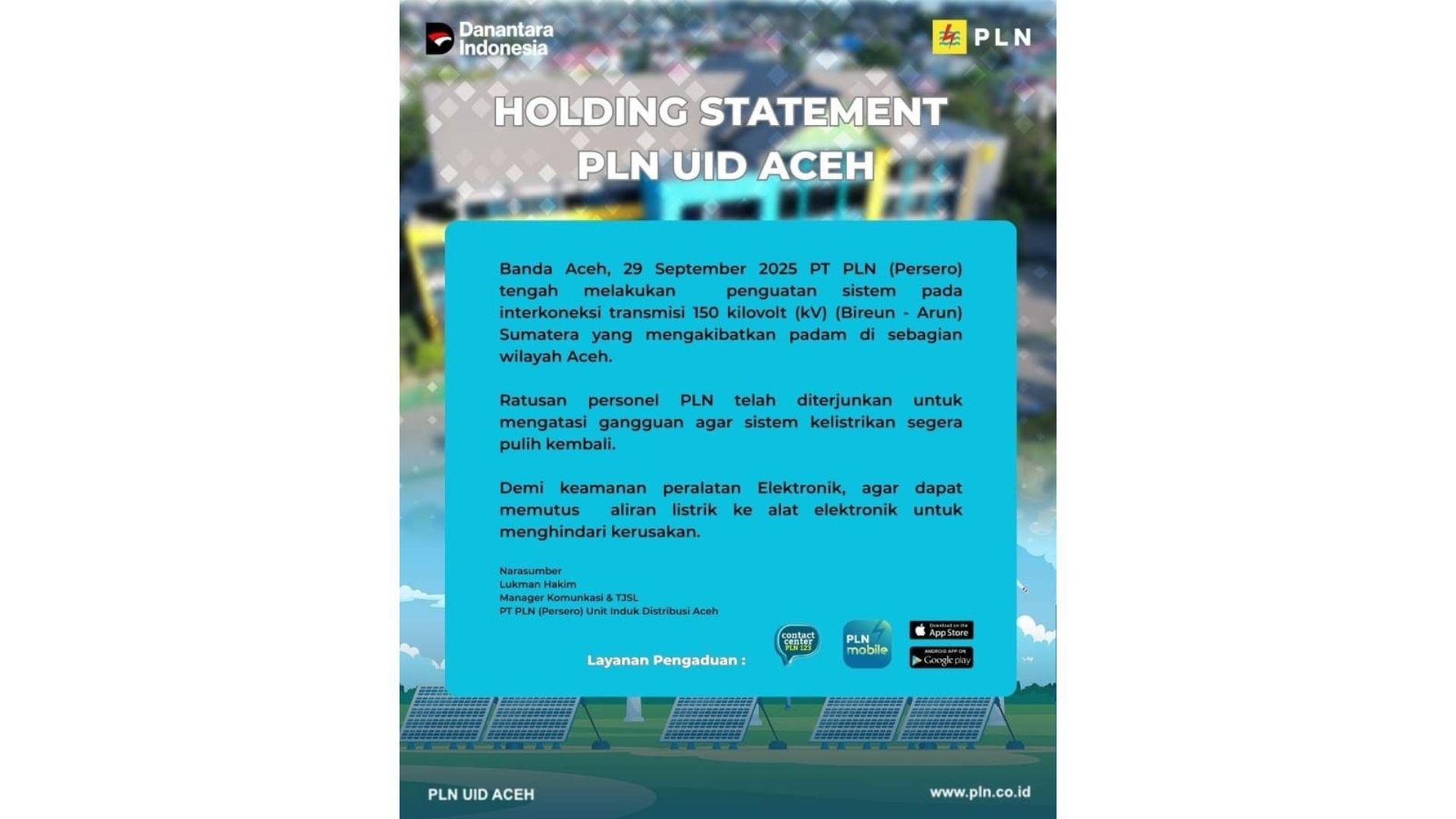 Alhamdulillah, Listrik di Kota Langsa Menyala Lagi Usai Waktu Shalat Magrib