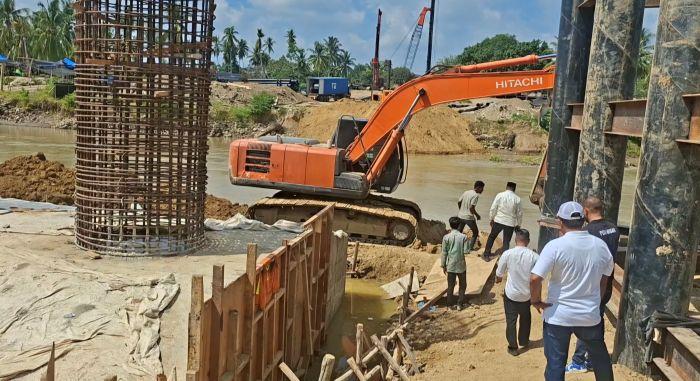 Pembangunan Jembatan Pante Lhong Dikebut, Progres Sudah 50 Persen Lebih - Serambinews.com
