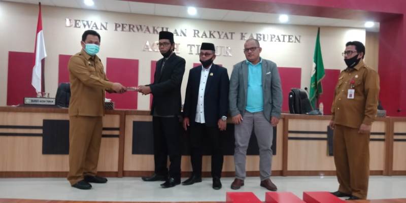 Sekda Serahkan 10 Rancangan Qanun ke DPRK Aceh Timur, Ini Raqan Prioritas Itu