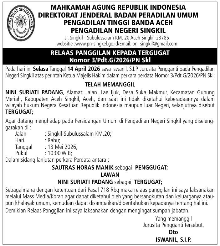 Pengumuman