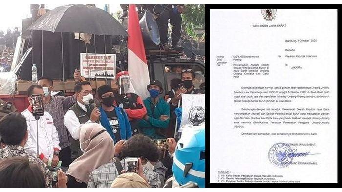 Ridwan Kamil Kirim Surat untuk Jokowi dan Puan Tolak UU Cipta Kerja, Begini Isinya