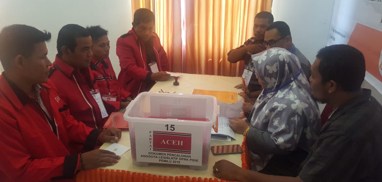 Partai Aceh Parpol Kedua Mendaftar ke KIP Pidie, Ini Jumlah Bacaleg Perempuan Per Dapil