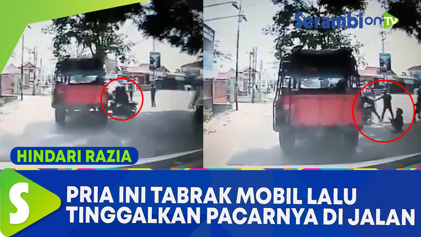 Hindari Razia Lalu Sepmor Tabrak Mobil, Pemuda Ini Tancap Gas Tinggalkan Pacarnya di Jalan - Serambinews.com