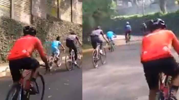 Video Viral Rombongan Pesepeda Profesional Dilalui Dengan Mudah oleh Anak Kecil, Warganet Tertawa
