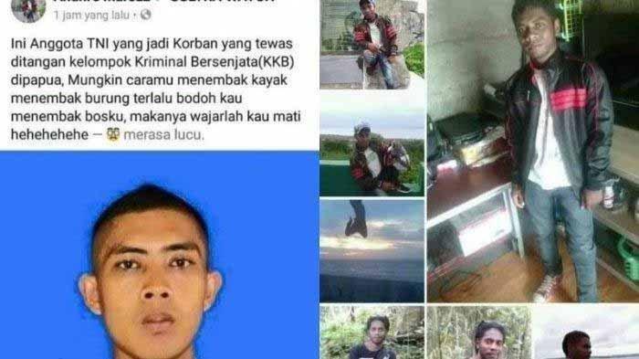 Berhadiah Rp 1 Miliar bagi yang Berhasil Menangkap Penghina Kopassus yang Gugur Melawan KKB