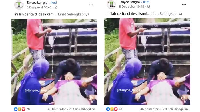 Viral di FB Warga Alue Koel Aceh Timur Bawa Wanita Hamil di Jalan Rusak, Minta Perhatian Presiden