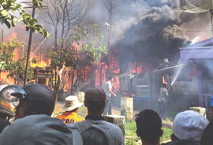 Kasus Pembakaran Rumah Oleh Anak Angkat, Sembilan Korban Resmi Melapor Ke Polres Langsa