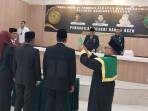 KPN Bna Mengambil Sumpah dan Melantik Tiga Pejabat Kesekretariatan PN Bna