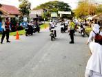 Polsek Paya Bakong Gelar Strong Point, Wujudkan Keamanan Lalu Lintas di Sekolah