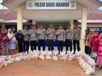 Polres Nagan Raya Salurkan Sembako Jumat Berkah ke Warga Kurang Mampu