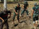 Dukung Ketahanan Pangan, Brigif TP 90/YGD Olah Lahan Tidur jadi Kebun