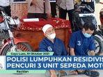 VIDEO - Curi 3 Sepeda Motor Seorang Residivis Dilumpuhkan Polisi