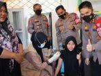 Awali Kerja Perdana, Kapolres Galus Gebyar Vaksin Covid-19 Anak Sekolah dari Pintu ke Pintu