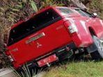 Mobil Dinas Pemkab Galus Alami Kecelakaan Masuk Parit di Lintasan Blangkejeren