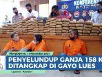 VIDEO Tiga Penyelundup Ganja 158 Kg Ditangkap, Dijanjikan Rp 200 Ribu Per Kg Ongkos Antar ke Medan