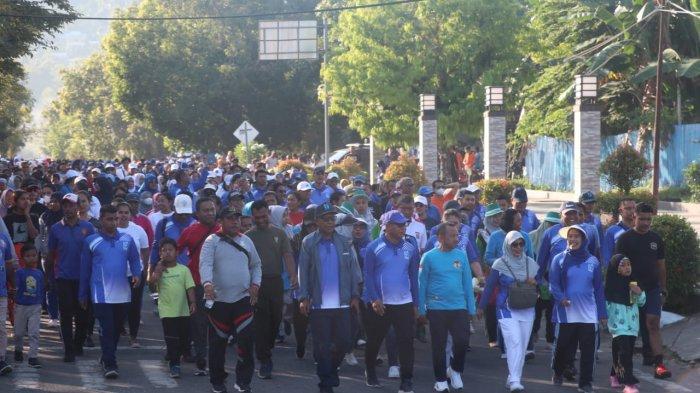 Ribuan Warga Maluku Tengah Ramaikan Jalan Santai Sambut HUT Kota Masohi