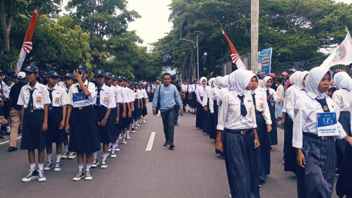 Lomba Baris Indah Semarakkan HUT ke-68 Kota Masohi, 30 Tim SMP Rebutan Juara di Hari Pertama  