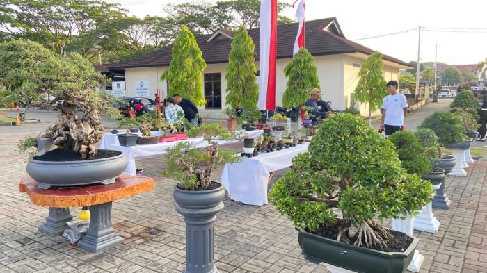 HUT ke-80, Brimob Maluku Perkuat Mitra Kerjasama dengan Petani Bongsai di Ambon