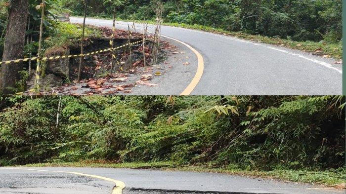 98 Patahan di Ruas Jalan Waipia - Saleman Maluku Tengah Bahayakan Pengendara
