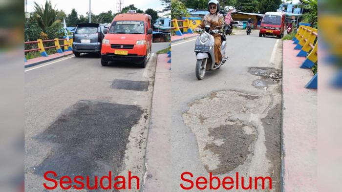 Dua Hari Pasca Pemberitaan TribunAmbon, Jalan Rusak di Jembatan Wailola Bula Langsung Diperbaiki