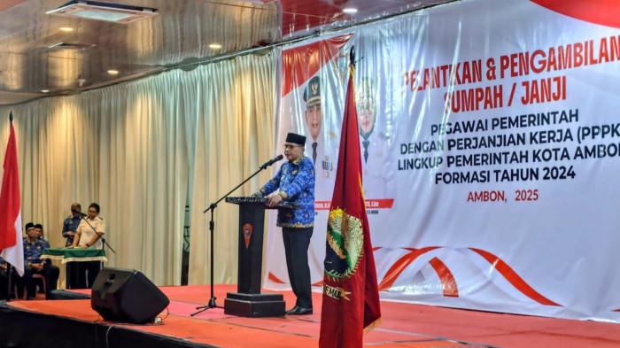1.152 PPPK Tahun 2024 Tahap I Lingkup Pemkot Ambon Dilantik