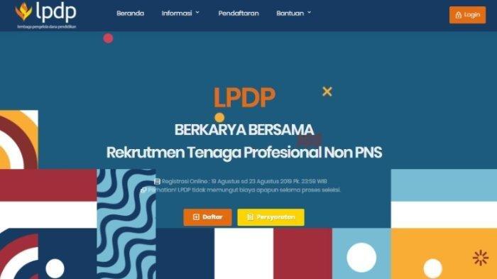 Lowongan Kerja Terbaru LPDP, Minimal D3, Daftar Sebelum 25 Agustus 2019
