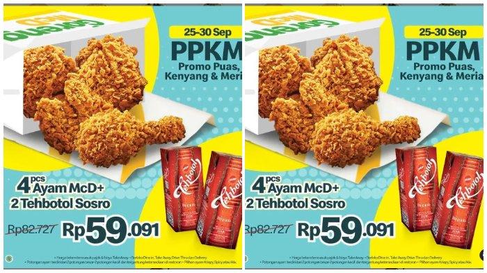Promo PPKM dari McDonalds: 4 pcs Ayam Krispy dan 2 Teh Botol Sosro Hanya Rp 59.091