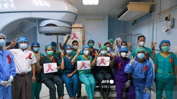 Dampak Kudeta Militer Myanmar, Tenaga Medis dari 70 Rumah Sakit Mogok Kerja sebagai Bentuk Protes