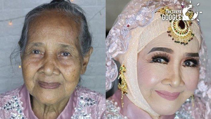VIRAL Foto Before After Wajah Nenek Di-Make Up Pengantin, Tampak Flawless