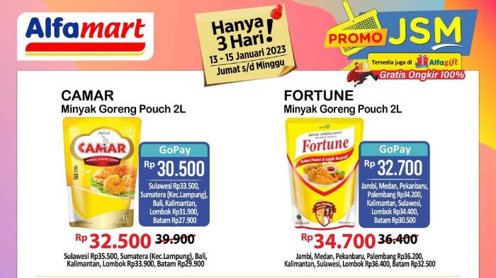 Promo JSM Alfamart 13 - 15 Januari 2023: Beli Minyak Goreng Makin Hemat Bayar Pakai GoPay