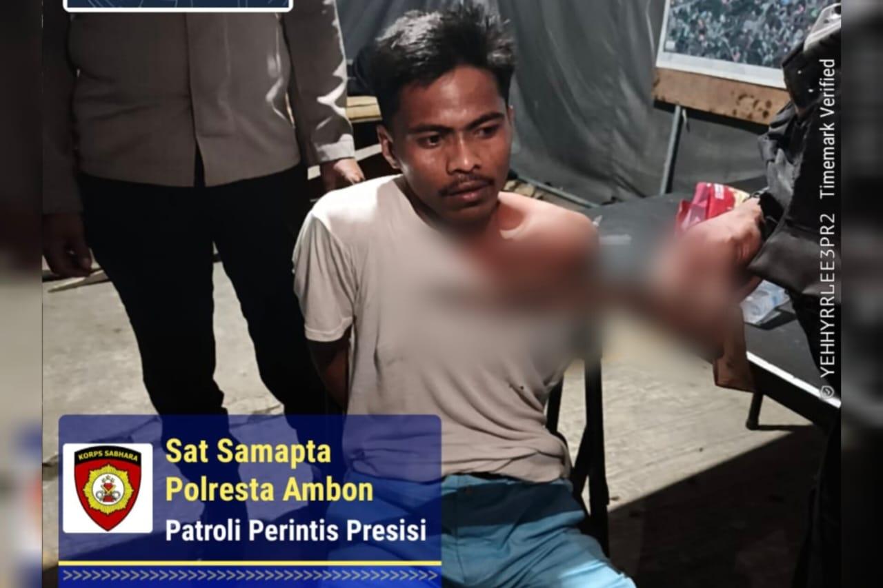 Dipengaruhi Miras, Bawa Pisau dan Mengamuk di Kahena, Pemuda di Ambon Diamankan Polisi