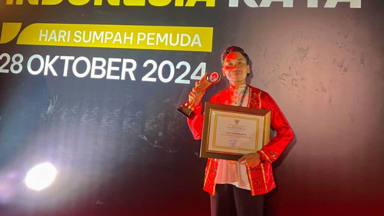 Keren! Kemenpora RI Nobatkan La Ode Syahdan Aditya Pemuda Asal SBB Berprestasi Bidang Kepemimpinan