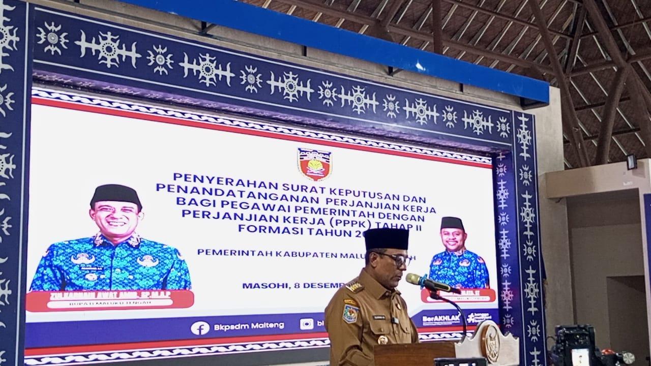 735 ASN PPPK T2 Pemda Malteng Terima SK, Bupati: Jangan Gugat Cerai Pasangan