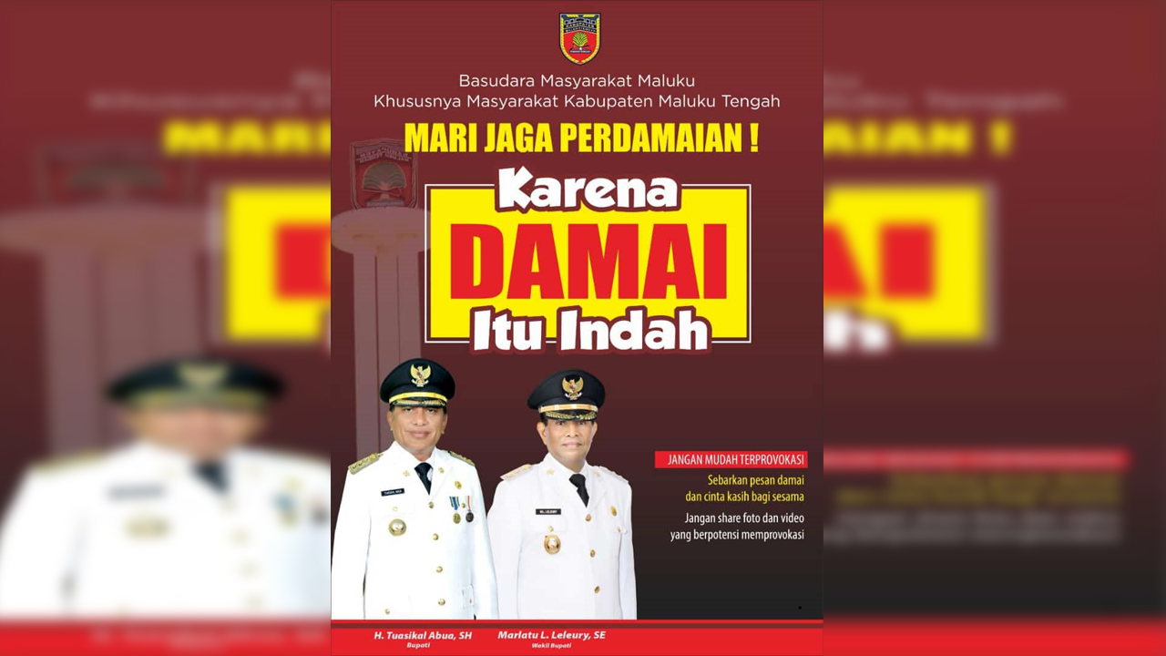 Bupati Abua Tuasikal ajak Warga Sampaikan Pesan Damai Tuk Maluku