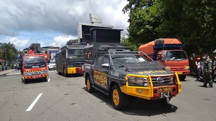 Update Virus Corona Ambon: 1 Positif, Penyemprotan Disinfektan Kerahkan Puluhan Unit kendaraan