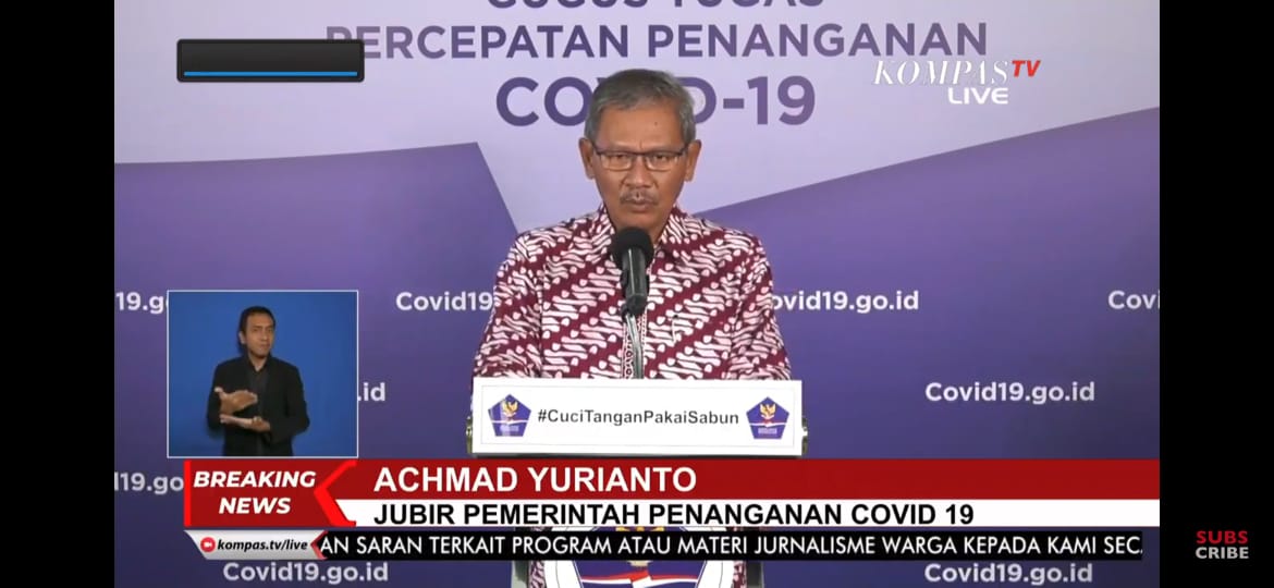 BREAKING NEWS: Pasien Positif Corona 10.118 Orang Per 30 April 2020, 792 Meninggal, 1.522 Sembuh