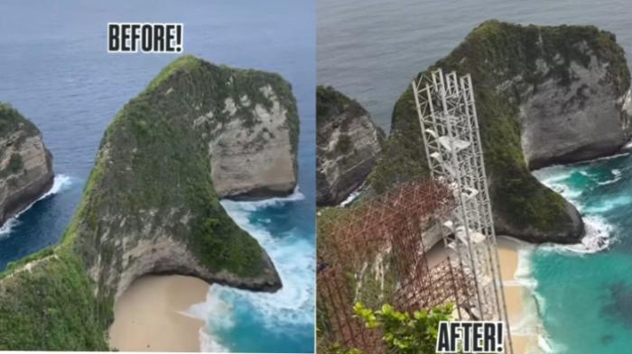 BANJIR KRITIKAN! Ternyata Pihak ini yang Beri Izin Bangun Lift di Pantai Kelingking Nusa Penida