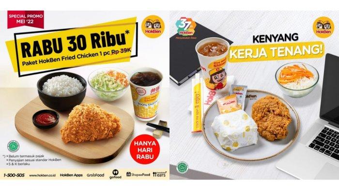 BARU! Promo HokBen Hari Ini 18 Mei 2022, 1 Pc Fried Chicken + Nasi + Salad + Lemon Tea Rp 30 Ribuan