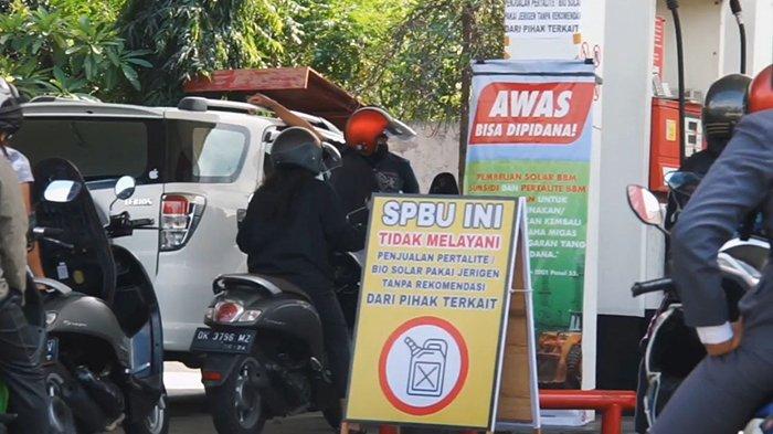 SPBU di Klungkung Pasang Peringatan Larangan Pembelian BBM Bersubsidi dengan Jerigen