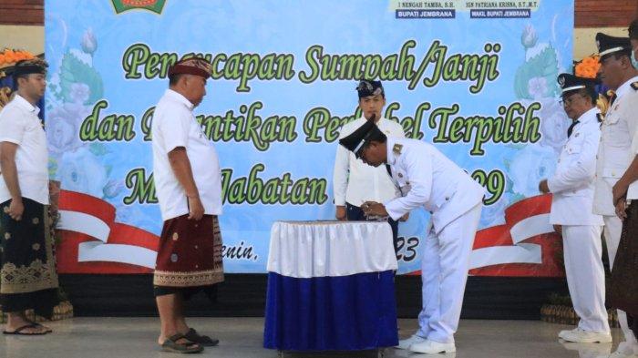 Perbekel Diminta Pantau Bangunan Sekolah Rusak di Masing-masing Wilayah, Tiga Perbekel Dilantik