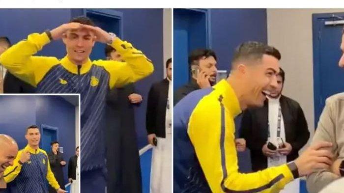 Video Cristiano Ronaldo Tertawa Lepas di Kandang Al Nassr, Warganet: Dia Tampak Bahagia