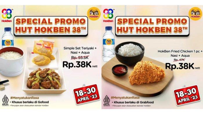 Sambut Lebaran, Promo HokBen Hari Ini 21 April 2023, Hokben Fried Chicken + Nasi + Aqua Rp 38 Ribu