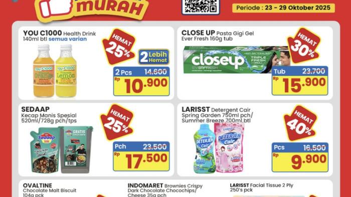 HEBOH! Promo Indomaret 26-29 Oktober 2025, Kecap Manis Sedaap Rp 17.500, Larisst Deterjen Rp 9.900