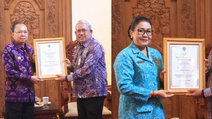 Gubernur Koster dan Ny. Putri Koster Raih Penghargaan Manggala Karya Kencana dari BKKBN