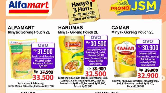 KATALOG Promo JSM Alfamart 18 Juni 2023, Minyak Goreng 2L Mulai Rp32 Ribuan, Extra Diskon Pakai OVO