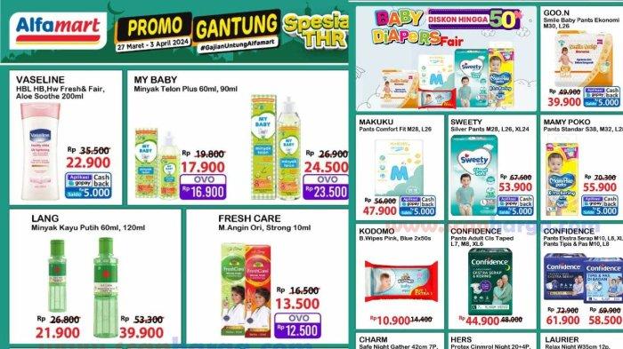 KATALOG Promo JSM Alfamart 29-31 Maret 2024 DISKON HEBOH: Vaseline HBL Rp22.900 Pampers Rp47.900