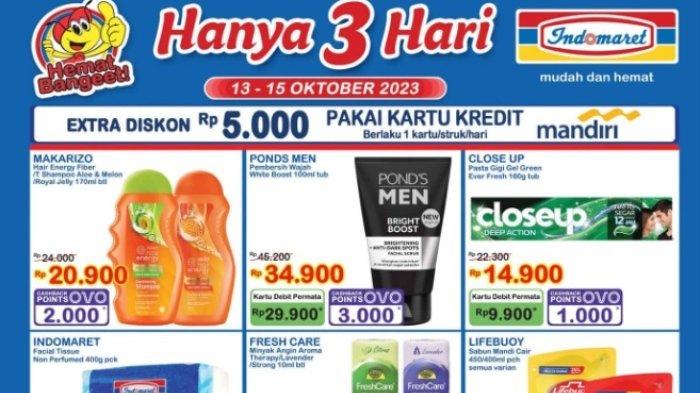 KATALOG Promo JSM Indomaret Hanya 3 Hari 13-15 Oktober 2023 Shampo Bodywash Irit, Extra Cashback