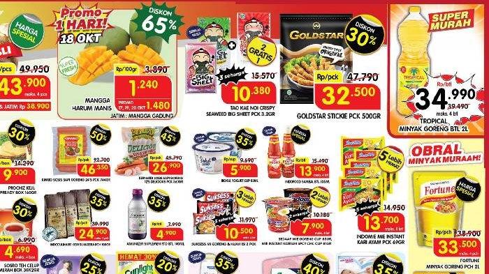 CUMA HARI INI, Promo Superindo 18 Oktober 2022 : Mangga Diskon 65 Persen, Obral Minyak Goreng Murah